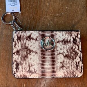 NWT MICHAEL KORS Fulton Small Top Zip Coin Pouch Purse ID Case Wallet